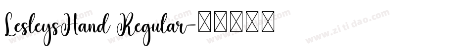 LesleysHand Regular字体转换